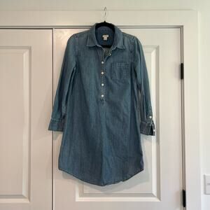 J Crew‎ Women's Longsleeve Denim Dress 100% Cotton Size Small